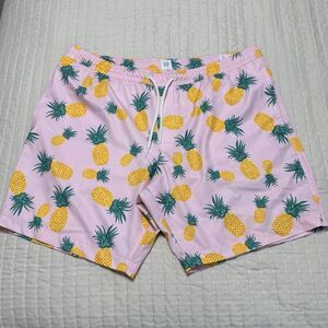 GAP Men’s Swimsuit | Pink With Pineapples | XL